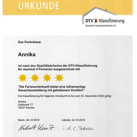 Finnhaeuser Am Vogelpark - Haus Annika Nyaraló Marlow